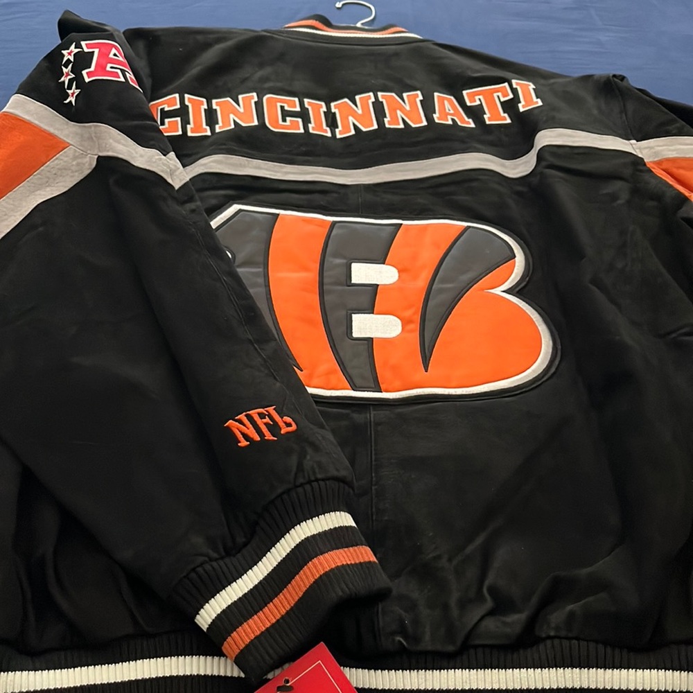 Brand new suede nfl official Cincinnati bengals jacket